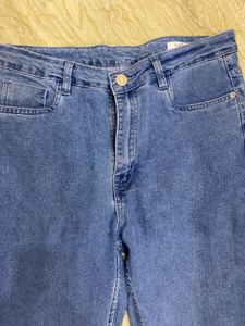 Classic Blue Denim Flare Jeans