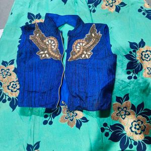 blue lehnga choli dupatta