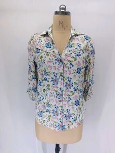 Floral Print Button-Up Shirt