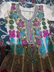 Beautiful hand Embroidered anarkali set