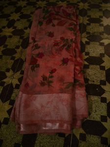 Beautiful Pink Floral Saree
