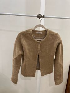 TAN BROWN WOOL SHORT BLAZER