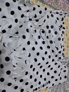 Polka Dot Sheer Top