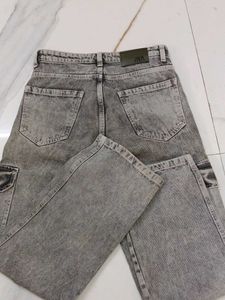 Stylish Grey Cargo Pants zara original