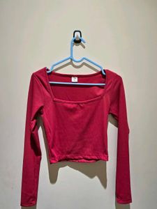 Women's Long Sleeve Crop Top
