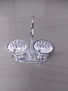 Elegant Silver-Plated,kumkum,pasupu
