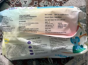 Mumta Baby Wipes - 80 Count* 2 = 160