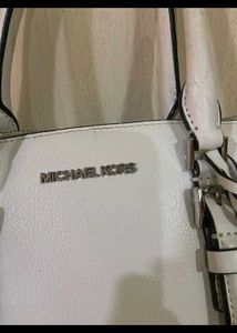 Michael Kors White Leather Handbag
