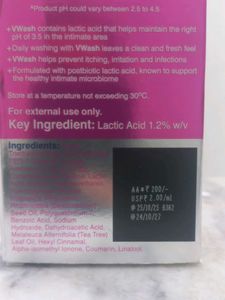 VWash Expert Intimate Hygiene Wash