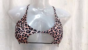 Leopard Print Bikini Top