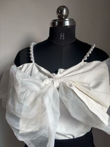 Chic Off-Shoulder Bow Top