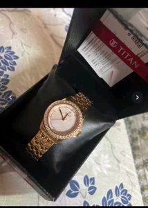 Titan Rose Gold Women's Watch with Crystals