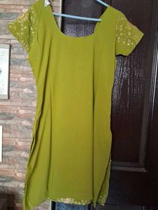 Green Embroidered Kurta Salwar Dupatta set