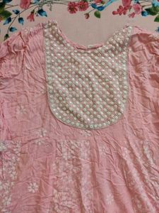 Pink Embroidered Kurta Set