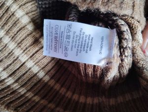 Animal print knit sweater