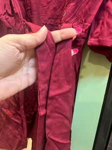 Sera Maroon Solid Playsuit