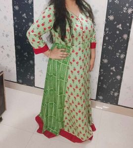 SHREE Women Floral Print A-line Kurta