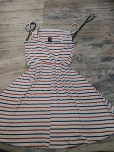 Striped Spaghetti Strap Dress