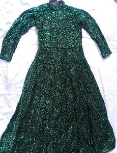 Sparkling Emerald Green Sequin gown