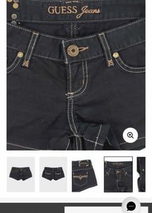 Guess Jeans Black Mini Denim Shorts