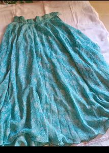 beauriful skirt umbrella seablue