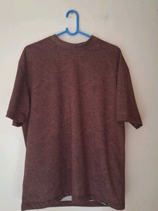 Unisex Oversized Brown Baggy T-Shirt (Soft Cotton)