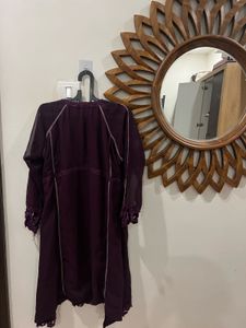 Elegant Purple Embroidered Kurta