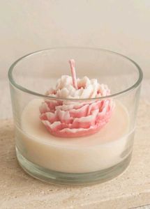 Floral Scented Candle in Glass Jar