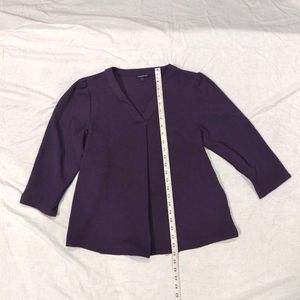 Elegant Purple 3/4 Sleeve Top