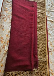 Elegant Maroon Saree