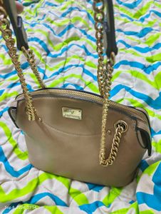 Van Heusen beige Shoulder Bag with Gold Chain