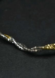 Tricolor Twisted 925 Silver Bracelet