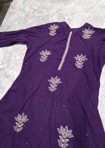 Beautiful Purple Kurta Set with Dupatta