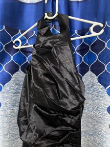 Savana Elegant Black Halter Neck Gown