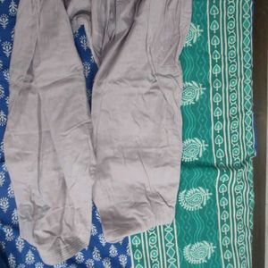 Embroidered pastel purple Floral Kurta