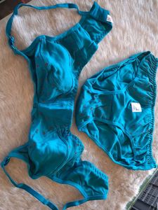 Teal Blue Bra and Panty Set