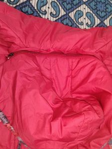 Redish pink Hooded Winter Coat