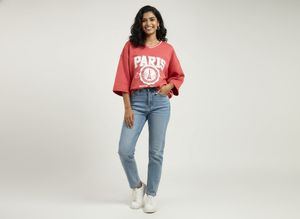 SALE - Red Paris Graphic Sweatshirt