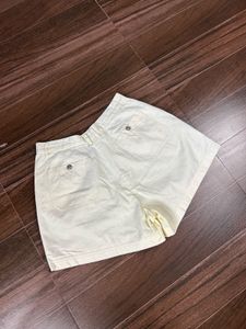 Pastel Yellow High-Waisted Shorts