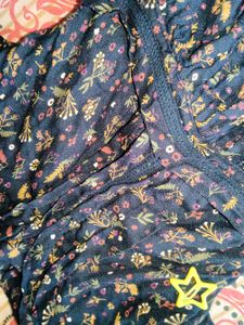 cottagecore navy blue dress⋆˚꩜｡