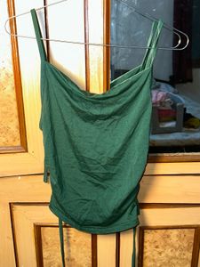 Chic Green Spaghetti Strap Top