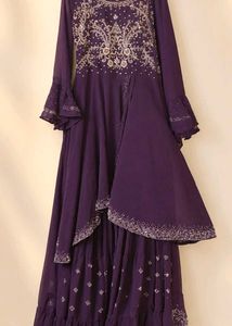 Embroidered Purple gown