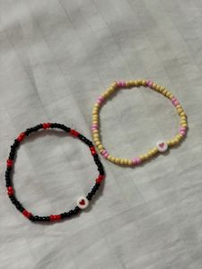 Spiderman Beaded Heart Bracelets (Set of 2)