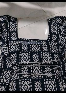 Blue Batik Print Kurta