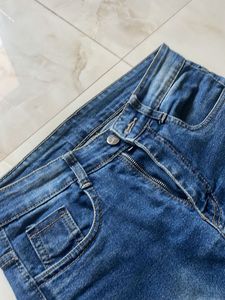 Flared Blue Denim Jeans