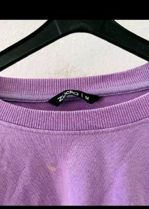Lilac Cropped Sweatshirt