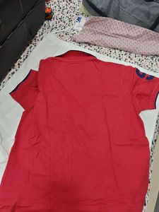 Red collarneck TShirt