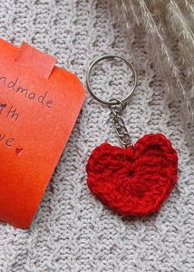 Crochet Heart Keychain (set of 2)
