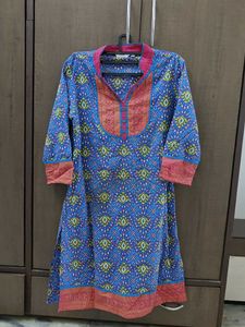 Blue Printed Kurta