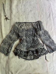 sherr print vintage top